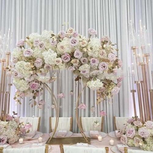 10pcs)Big size Wedding centerpiece decoration mariage Bridge large gold metal flower stand yudao1126