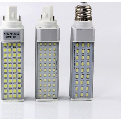 10pcs E27 G24 LED Corn light SMD 5050 2835 5W 7W 8W 9W 10W 12W 13W LED Bulb Lamp Flat light Spotlight AC85-265V For Home Decor