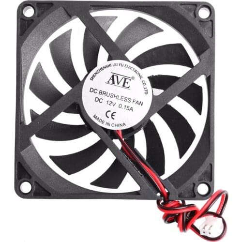 12V 2-Pin 80x80x10mm PC Computer CPU System Heatsink Brushless Cooling Fan 8010