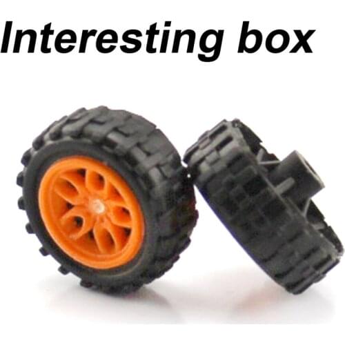 2 * 18mm plastic wheels (yellow) mini small wheels DIY electronic kit wheels technology small production