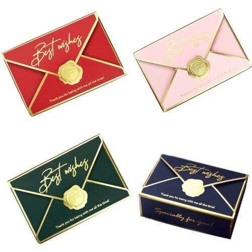 20pcs/pack Envelope Shape Candy Gift Boxes Creative Decorative Sweet Packing Box 667A