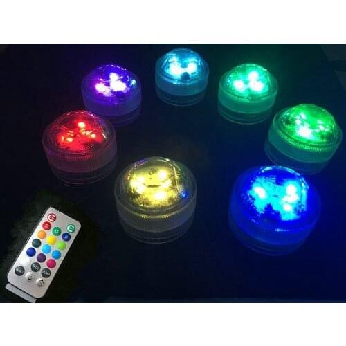 500pcs/lot 3SMDs tea light w/remote controller submersible tealight Candle Aquarium multicolor wedding party xmas-color change