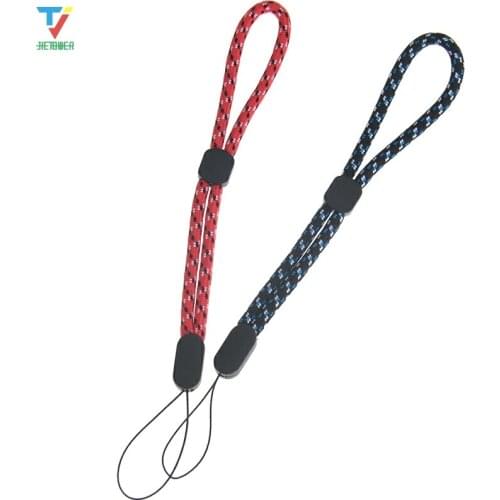 500pcs/lot Red Blue Lattice Anti-dropping Hand Strap Lanyard String for Cell Phone Wrist Rope for PSP Accessories wholesale