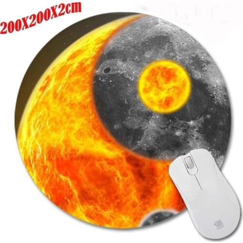 Fondos de pantalla de la luna Print Anti-slip New Arrival Customized Circular Mouse Pad Computer PC Nice Gaming Mousemat As Gift