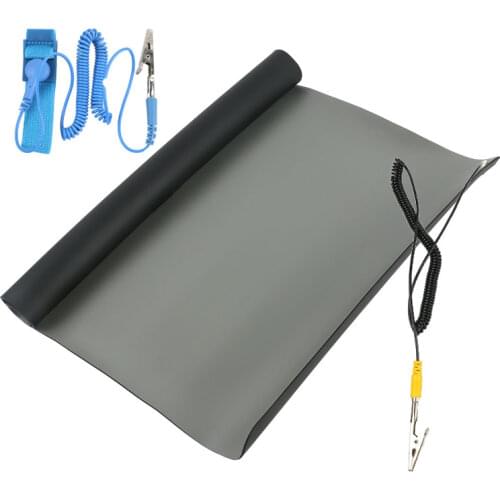 Free Shipping 700*500*2.0mm Anti-Static Mat+Ground Wire+ESD Wrist For Mobile Computer Repair Antistatic Blanket,ESD Mat