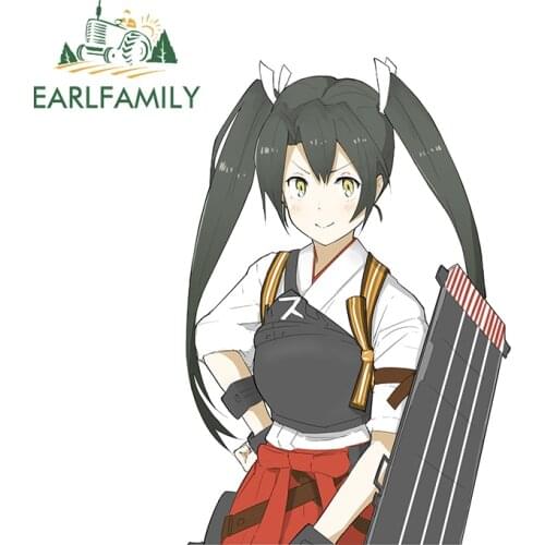 EARLFAMILY 13cm x 8.8cm for Kantai Collection Anime Funny Car Stickers Occlusion Scratch Decal Refrigerator Creativite Graphics