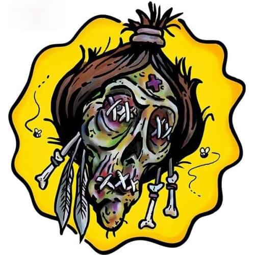 Personality Shrunken Head Skull Truck Decal Laptop Car Stickers RV Anime Windows Refrigerator Car Accessory Apply To Car Window