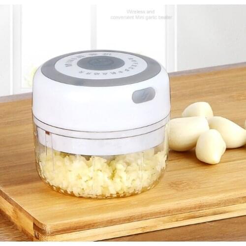 100/300ml Crusher Chopper Garlic Press USB Garlic Crusher Shredder Sturdy Cutter Vegetable Chopper Durable Electric Garlic Mashe