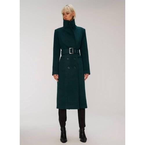 Arched Winter Outerwear Women Cashmere Long Wool Jacket Fashion from Turkey Hot Amount Free Shipping