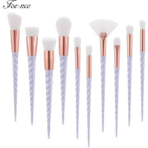 Unicorn Thread Makeup Brushes Professional Make Up Brushes Fiber Brush Set Makeup Tools Eyebrow Eyeliner Powder Brushes