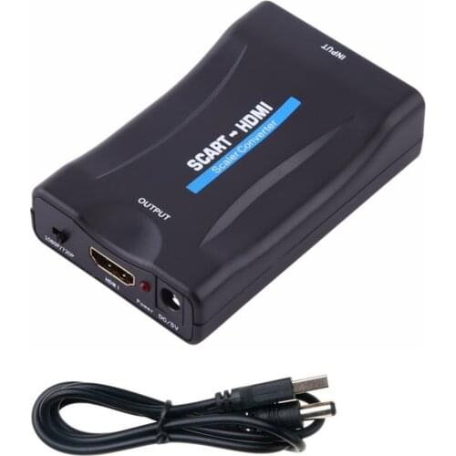 SCART To HDMI-compatible Video Converter 1080P Video Audio High End Converter AV Signal Adapter High Definition TV Receiver