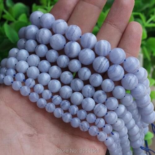 AA agate veins blue round 4-10mm 15" for DIY jewelry making loose beads FPPJ wholesale beads nature gem stone