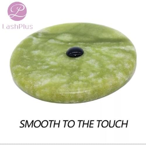 Round Jade Stone False Eyelash Extension Glue Pad Holder Adhesive Pallet Eyelashes Extensions Glue Accessories Tool
