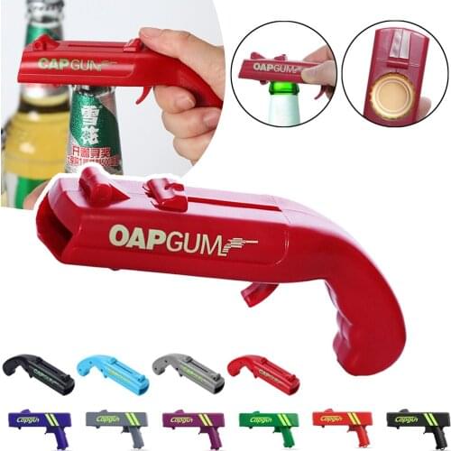 Cap Gun Bottle Opener Beer Gun Cap Shooter Beverage Drinking Lids Opening Launcher Wedding Gifts for Guests abridor de garrafa