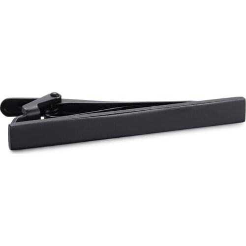 WN simplified style suit shirt tie clip mens Golden clothing accessories square gun black tie clip