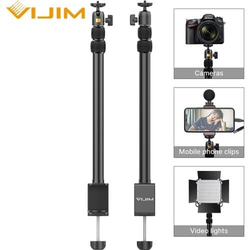 VIJIM LS01 Photography Desktop Tripod Light Stand Desk Light Stick Mount Removable Ballhead With 1/4'' Screw For LED Video Light
