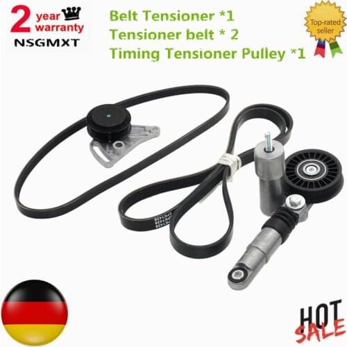 AP01 BELT TENSIONER + RIBBED BELT For AUDI A4 B5 C5 For VW PASSAT 06A260849C 1111928 058260511 4PK855 5PK1438 038903137T