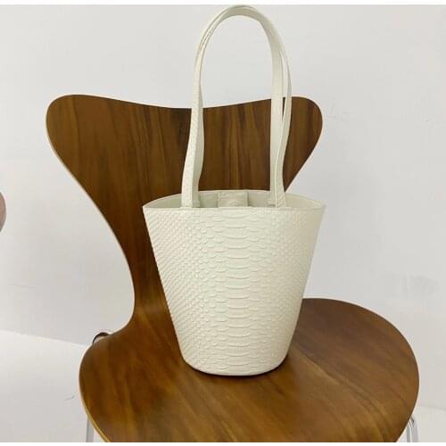 2021 New Design Leather Ladies Bucket Bag Exquisite Tote Handbag Fashion Shoulder Bag For Women