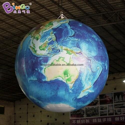 New popular 2 diameter planets theme inflatable earth for education or planetarium decoration / LED inflatable earth model toys