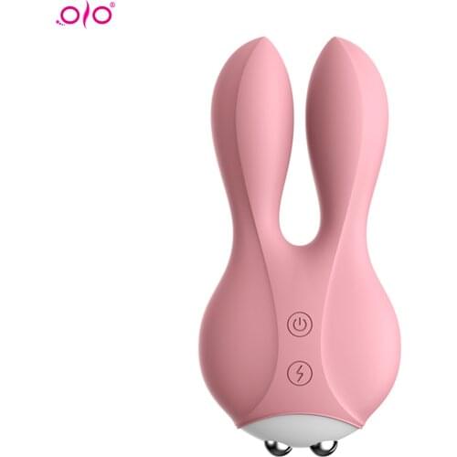 OLO 12 Speeds High Frequency Vibrating Electric Shock Rabbit Vibrator Breast Clitoris Stimulator Massager Sex Toy for Adult