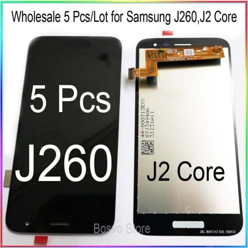 Wholesale 5 Pcs / Lot for Samsung j2 core j260 lcd display screen with touch digitizer assembly replacement repair parts