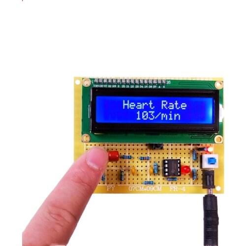 Heart Rate Pulse Meter Based on 51 Single-chip Microcomputer Alcohol Detection System Electronic DIY Design Finished Product