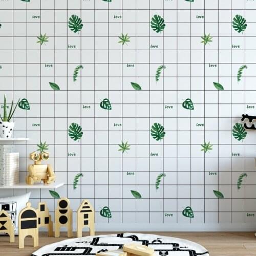 Self-adhesive wallpaper plaids Ins desktop stickers warm bedroom transformation dormitory decoration waterproof wall stickers
