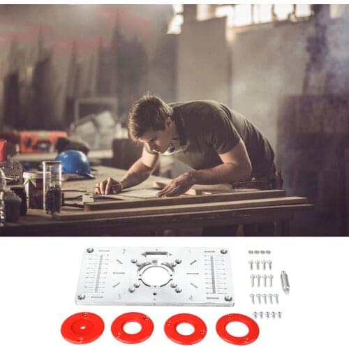 Benches Router Table Insert Plate Ring Set Engraving Trimming Machine Flip Board Multifunctional Router Table Plate
