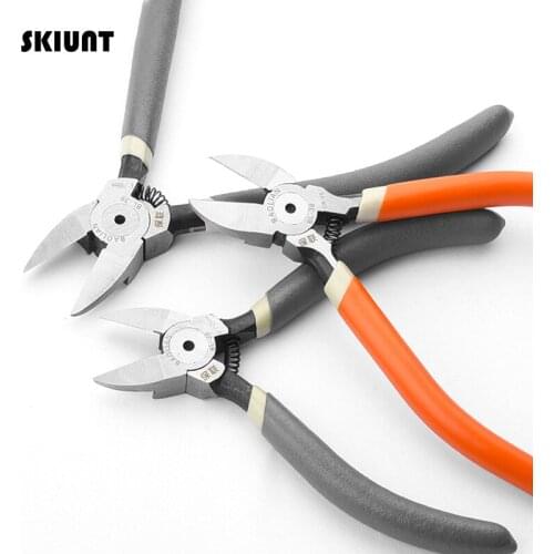 SKIUNT 5/6/8 Inch Diagonal Cutting Pliers Wire Cable Cutter Electrician Nozzle Pliers Non-slip Handle For DIY Repair Hand Tools
