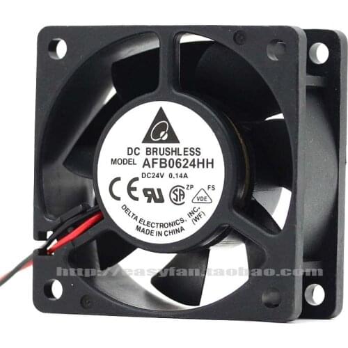 Brand new DELTA AFB0624HH 6025 24V 0.14A 6cm high air volume Ball bearing Frequency converter cooling fan