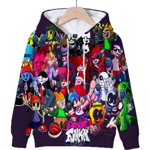 Friday Night Funkin Hoodies Spring Autumn Sweatshirts Men Women Pullover Cartoon Anime Tracksuit Adult Long Sleeve Tops
