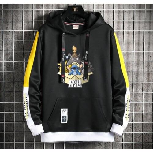 My Neighbor Totoro Anime Hoodie Casual Fake Two-Piece coat jacket Men/Women Popular Harajuku Hoodeds Pullover Streetwear