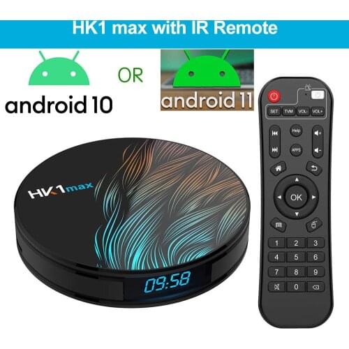 Android 9.0 HK1 MAX Smart TV Box 2.4G/5G Dual Wifi RK3318 Quad-Core BT 4.0 Set-Top Box Media Player 4GB 64GB PK TX6 T9 X96 MAX