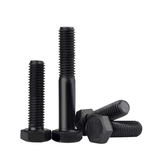 M7 Carbon Steel Hex Head Screw External Hexagon Socket Bolts Black 12mm-70mm Length