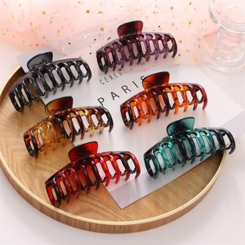 IFMIA Hot Sale Solid Color Claw Clip Large Barrette Crab Hair Claws Clip Ponytail Clip For Women Girls Hair Accessories Gift