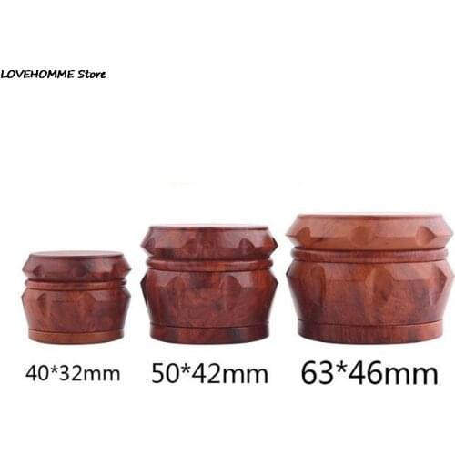 1PCS High Quality Red Wooden Herbal Herb Spice Grinders Accessories Weed Grinders 4 Layers