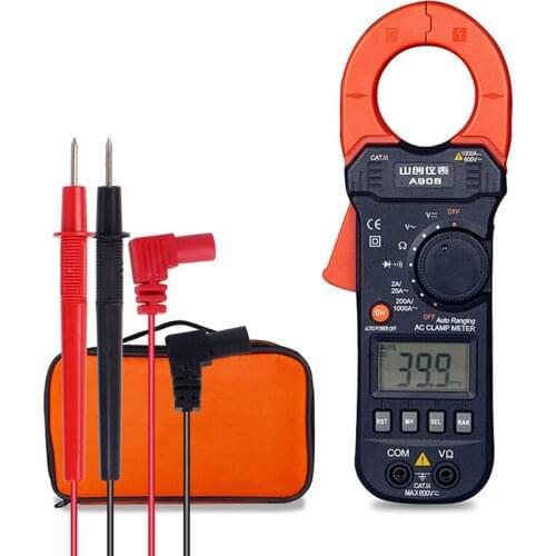 100% Brand Digital AC Amperometric Current Clamp Meter 2A ~ 1000A Ammeter Pliers Multimeter DC AC Voltage Tester 200mV ~ 600V