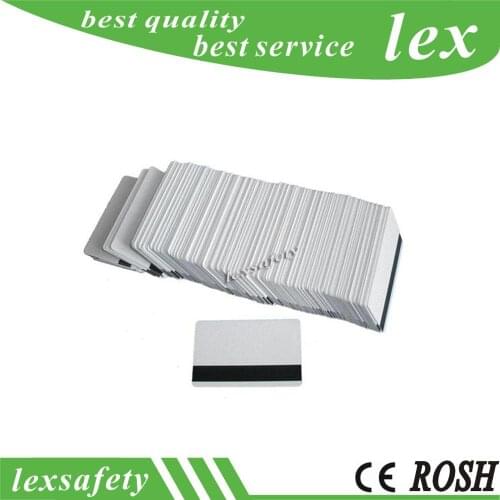 100Pcs Sle 4442 chip 300 OE Loco Magnetic Stripe PVC Membership Card Loyalty Card White Plastic Magnetic Card