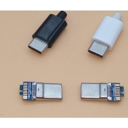 2Set USB 3.1 Type C Male Plug Welding Double-sided Data Charging Plug Connector