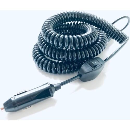 2-core spring wire spiral cable 3m 8m black power cord expandable wire retractable Wiring for For Heater Fan Siren Alarm Speaker
