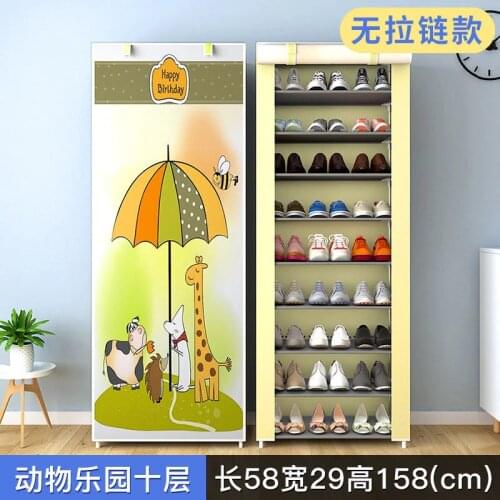2021New Multi-layer Shoe Rack Nonwoven Dustproof Shoes Organizer Shelf with Cover Assemble Shoe Rack Home Dorm Shoe Cabinet