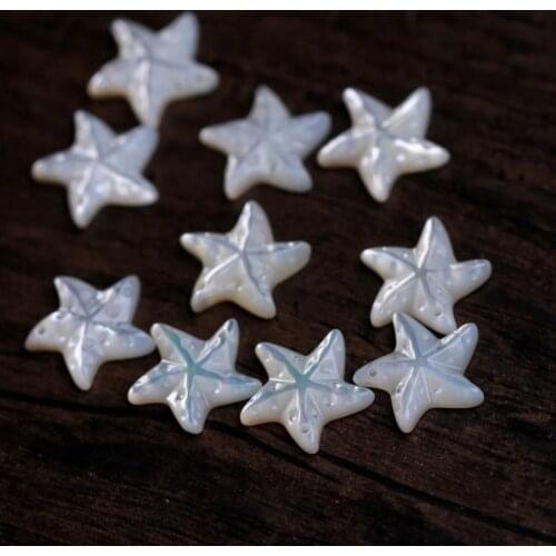 30pcs Wholesale natural shell sea star loose mop sea star pendant jewelry