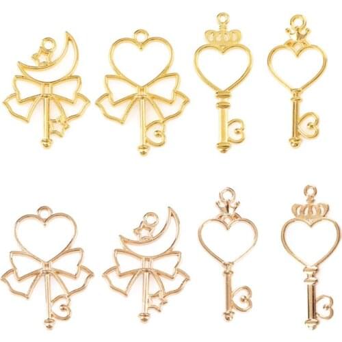 4Pcs Beautiful Fairy Wand Magic Stick UV Frame Pendant Open Bezel Setting Jewelry Making