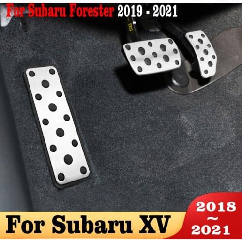 Stainless Steel Car Fuel Brake Pedal Footrest Clucth Pedal Cover Accessories For Subaru XV 2018-2021 Forester 2019 2020 2021
