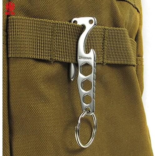 1PCS Hot Sale!!! Outdoor EDC Multifunctional Bottle Opener Portable Hexagon Wrench Mini Key Buckle Can Be Used As A Box Opener