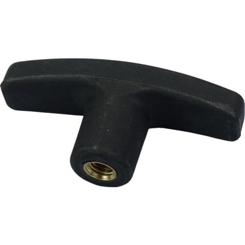 M6 M8 Black Milling Machine Lathe CNC 3D Printer T-grip Hand nylon One-shaped handle plastic Hand screw Mechanical handles