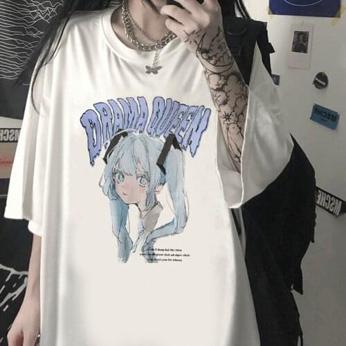 Women T-Shirt Summer Character Print Short Sleeve T-shirts Harajuku Aesthetic Oversized T-shirt Streetwear Tops Female T-shirt