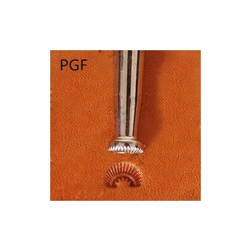 Diy handmade leather goods vegetable tanned leather stainless steel leather leather carving printing tool border crescent shape