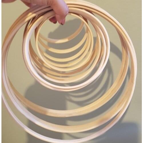 5PCS Catcher Ring Embroidery Hoop Bamboo Circle Round Wooden DIY Art Craft Cross Stith Tools Flower Wreath Home House Decor Xmas