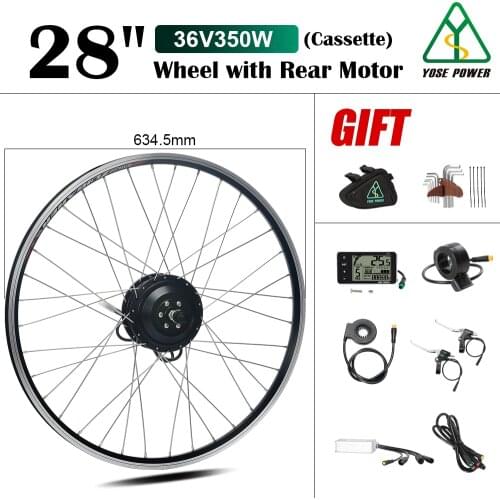 Electric Bike Kit 36V 350W 28'' 700C Rear Brushless Hub Motor Wheel for Cassette Ebike Conversion Kit motor bicicleta electrica